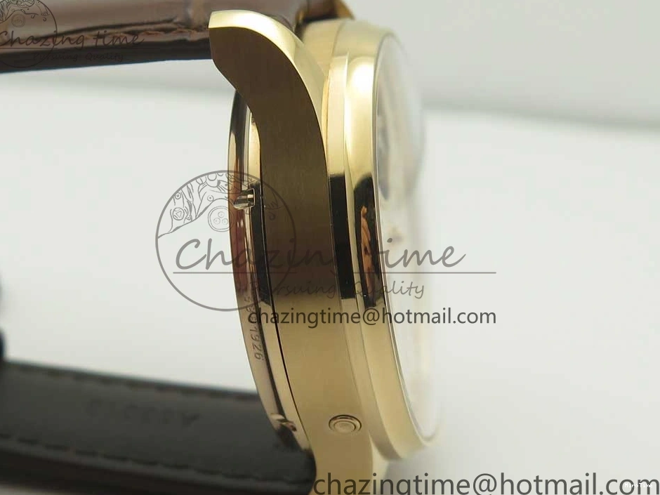 MIROTIME 1222 Portuguese Tourbillon IW504602 RG ZF Best Edition White Dial on Brown Leather Strap Stretchable 7178